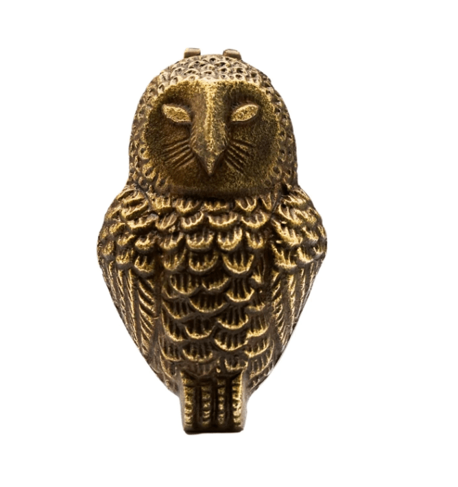 Cast Iron Owl Door Knocker - Brass