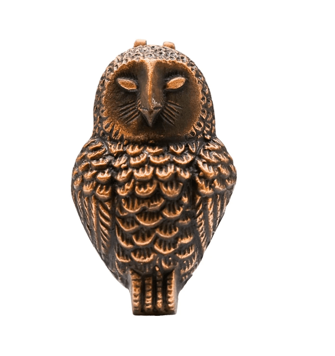 Cast Iron Owl Door Knocker - Copper