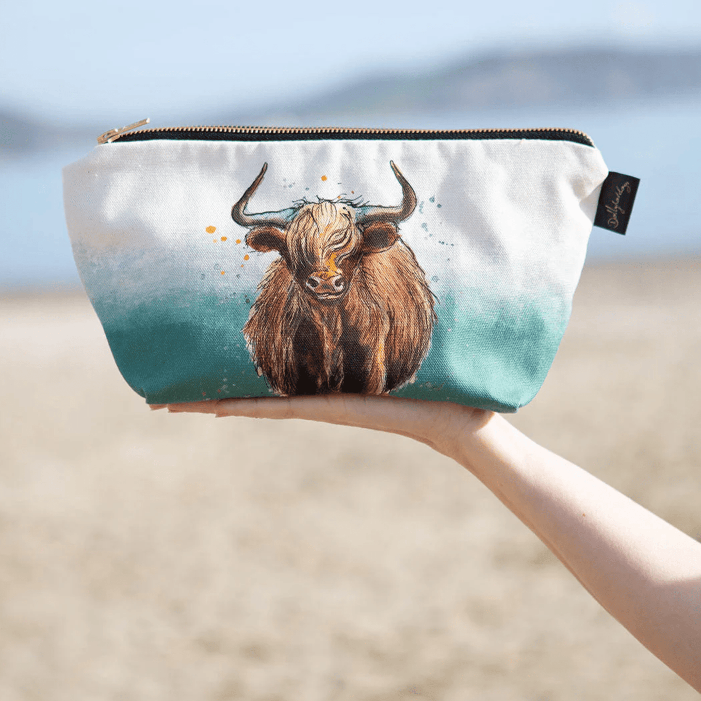 Highland Cow Make up Bag