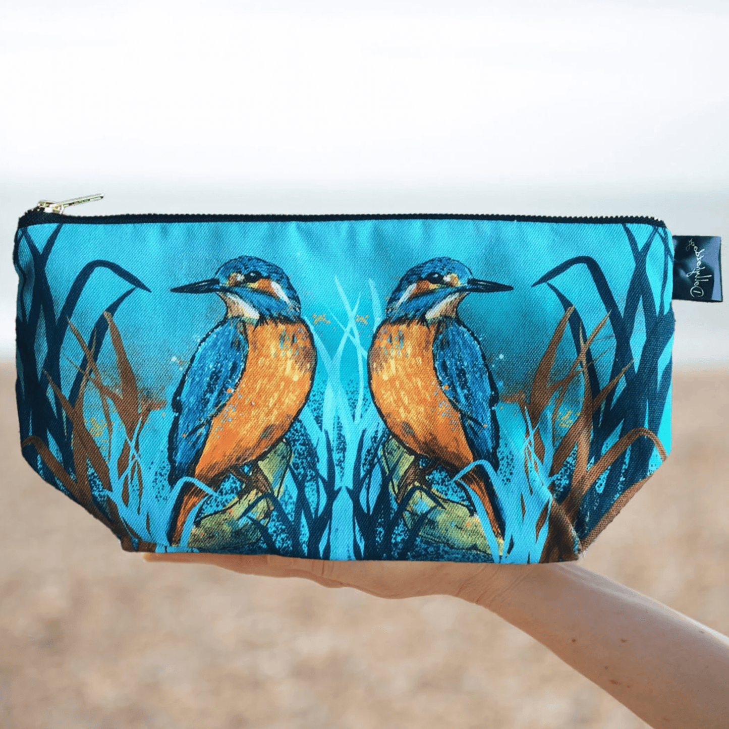 Make up Bag King Fisher Design by Dollyhotdogs