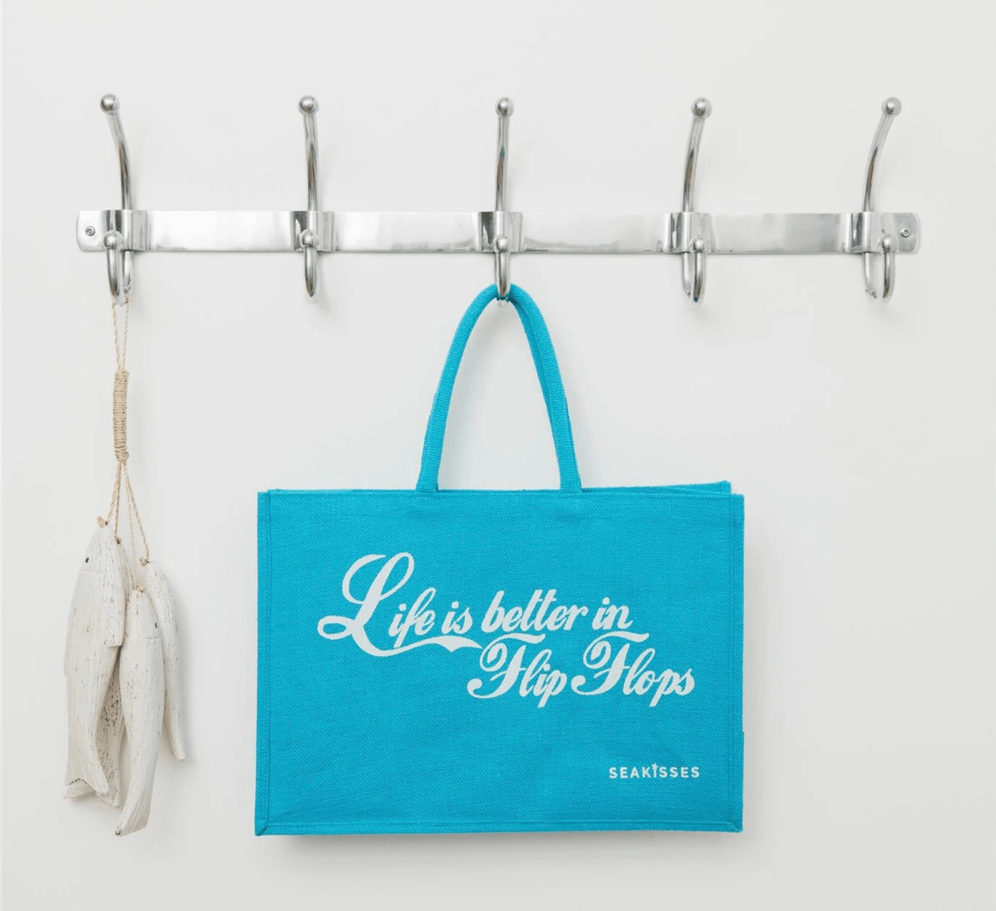 Life is Better in Flip Flops Ocean Blue Tote Bag