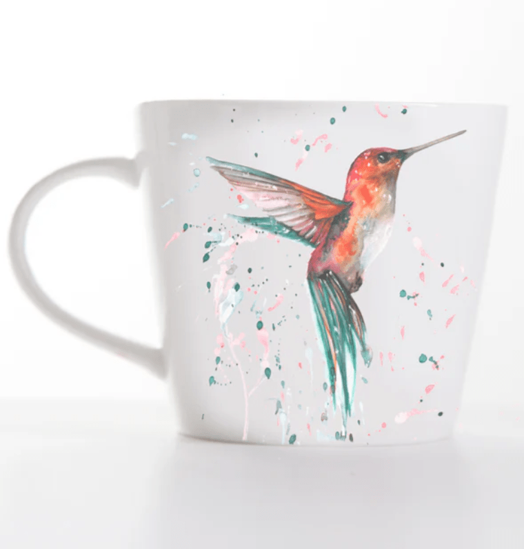 The Rainforest Hummingbird Bone China Mug by Meg Hawkins
