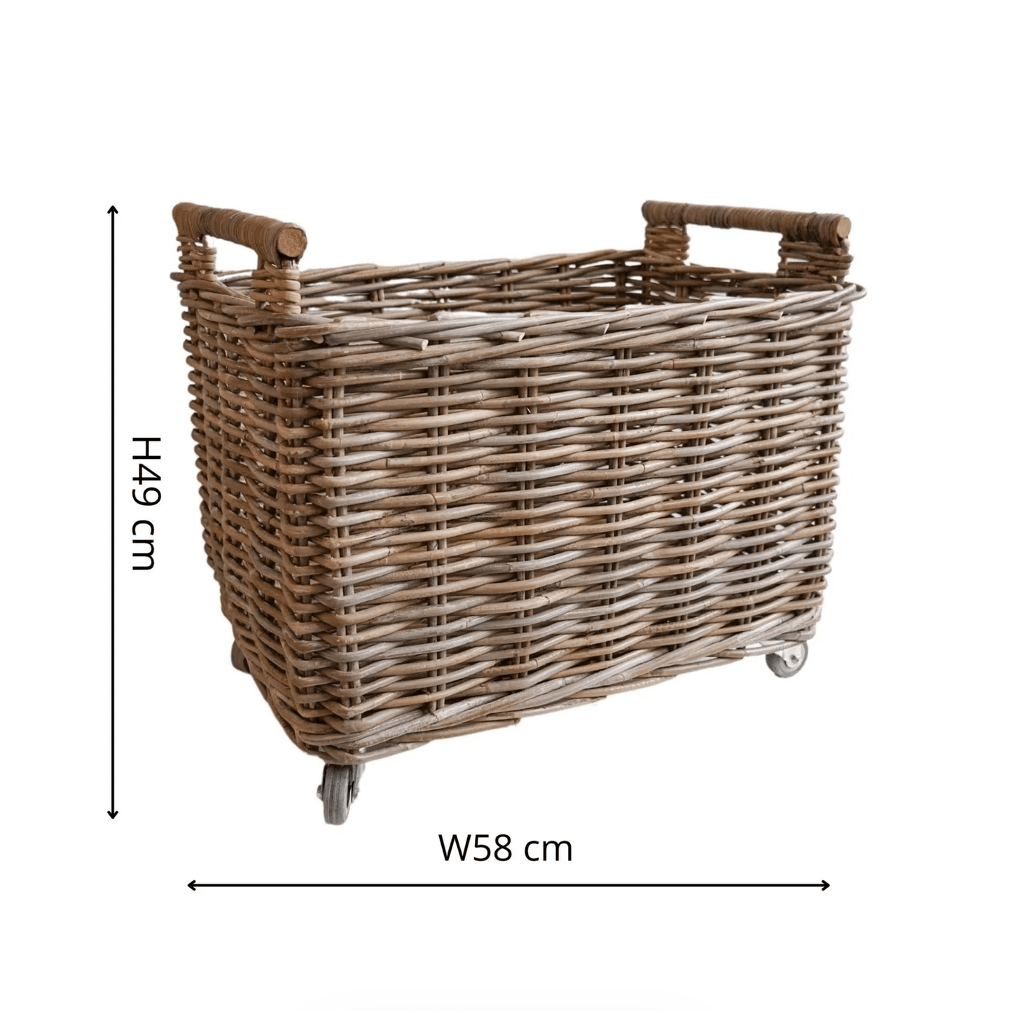 Natural Rattan Log Cart by Ivyline