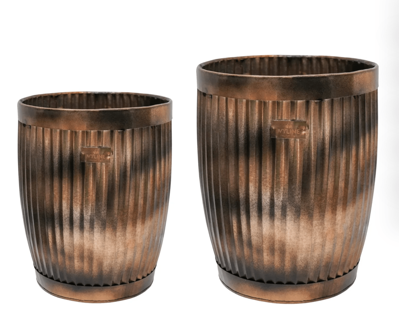 Ivyline Outdoor Hampton Copper Planter - Set of 2