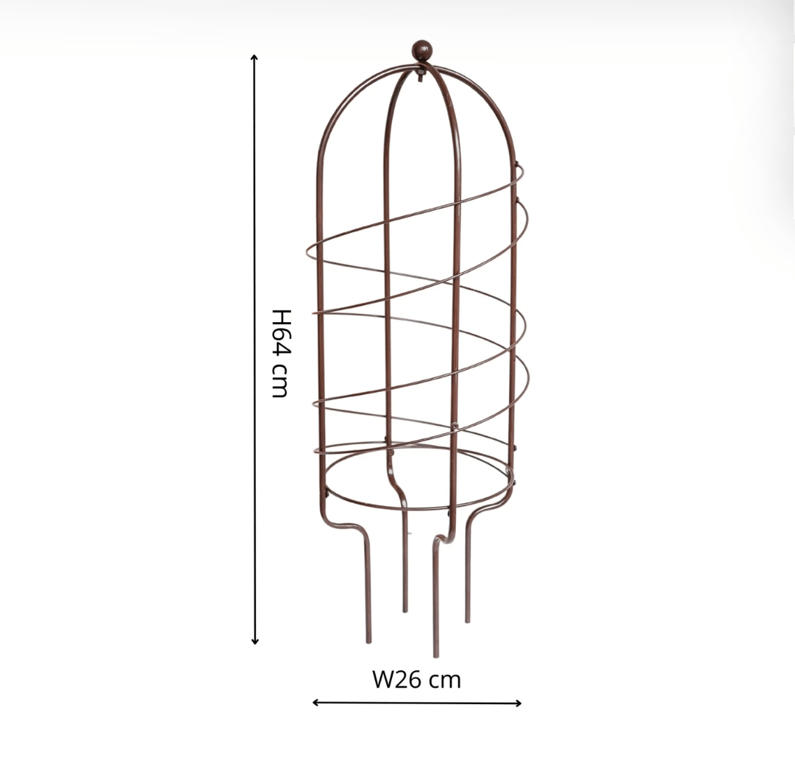 Outdoor Pot Plant Support Brown by Ivyline Measurements