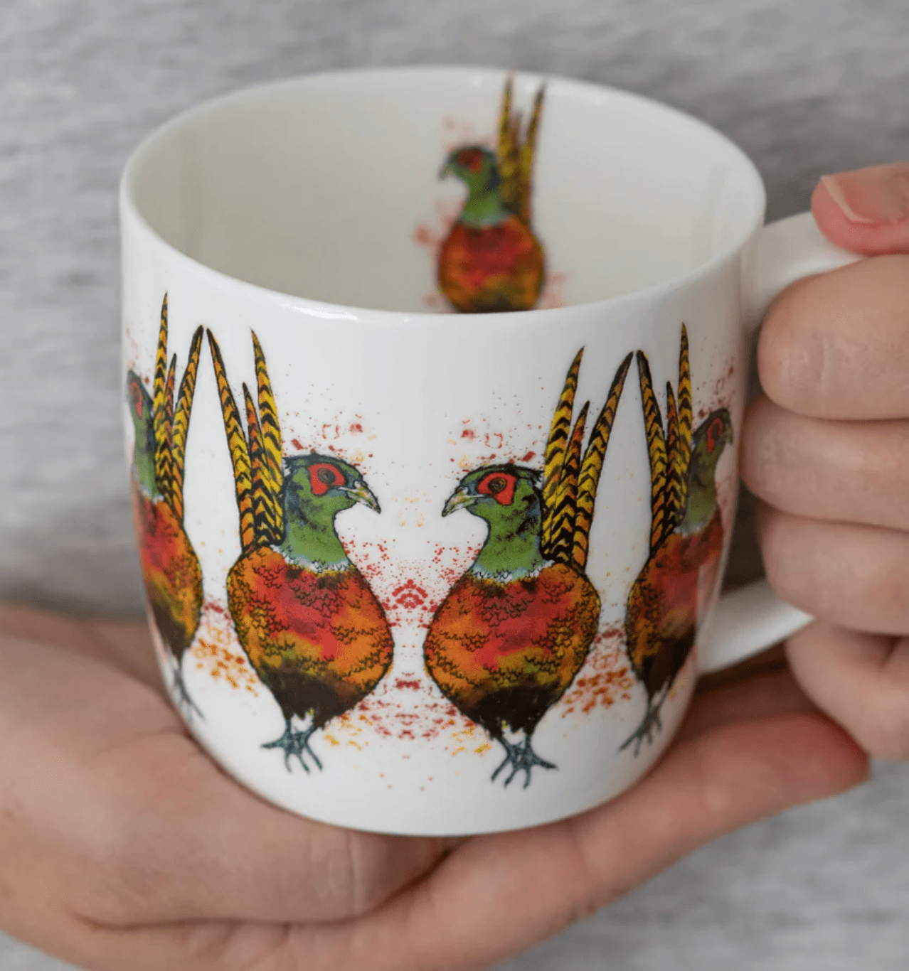 Dollyhotdogs Bone China Mug Pheasant Design
