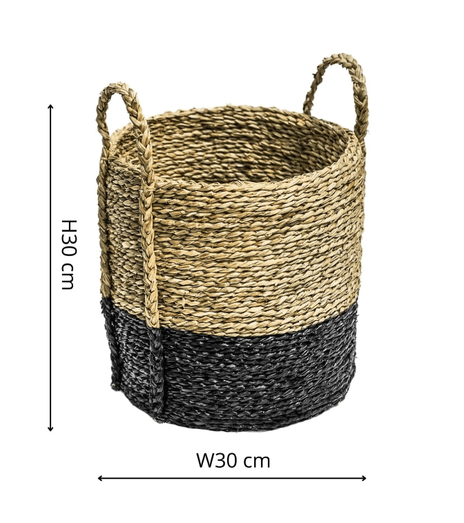 Seagrass Log & Kindling Basket Set of 2