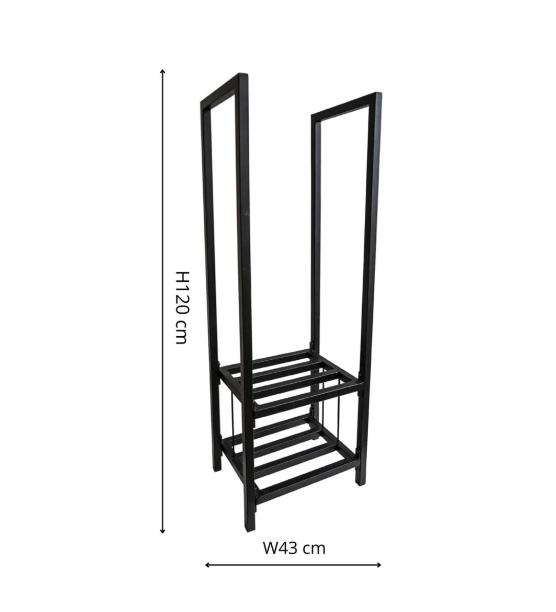 Tall Square Shelved Log Storage