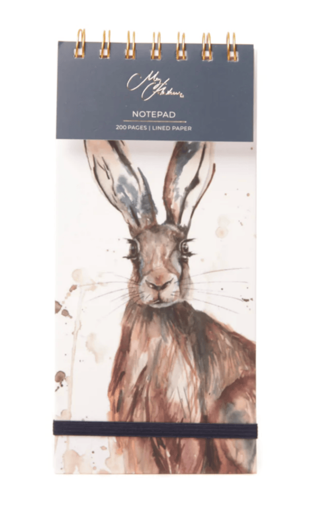 Notepad with a Hare illustration on a white background