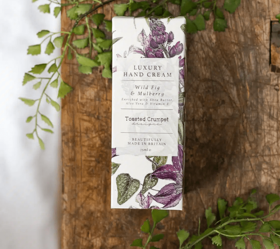 Toasted Crumpet Wild Fig Luxury Hand Cream decorated box
