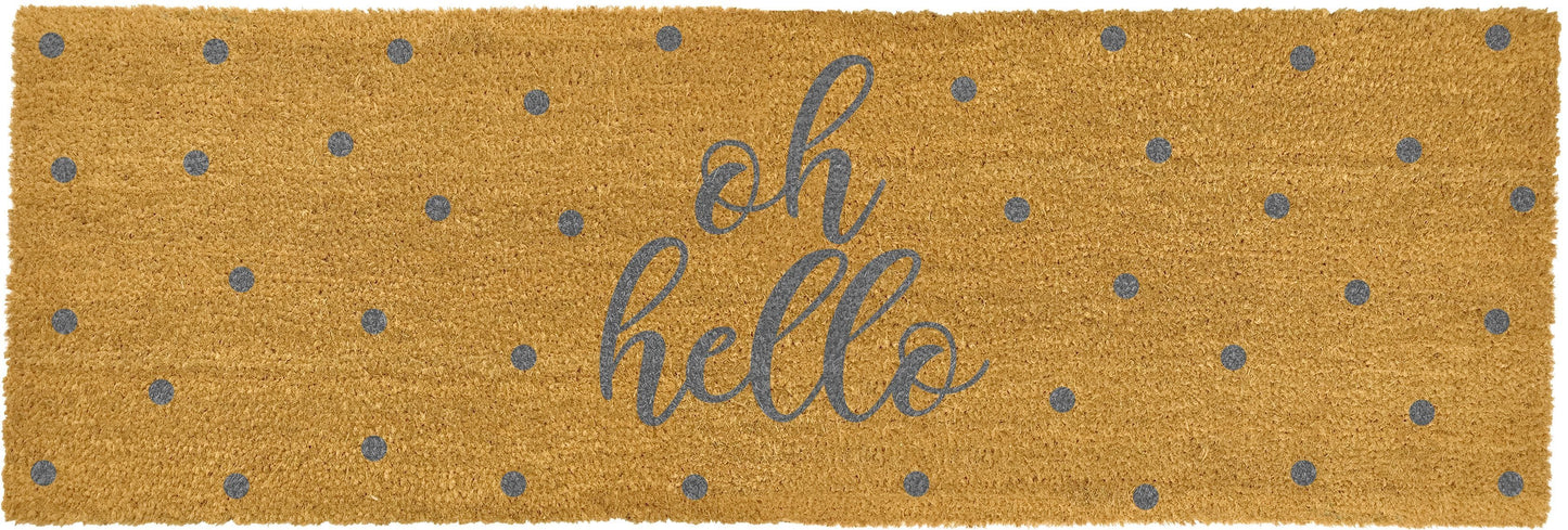 Artsy Extra Wide Patio Doormat Grey Oh Hello Detail