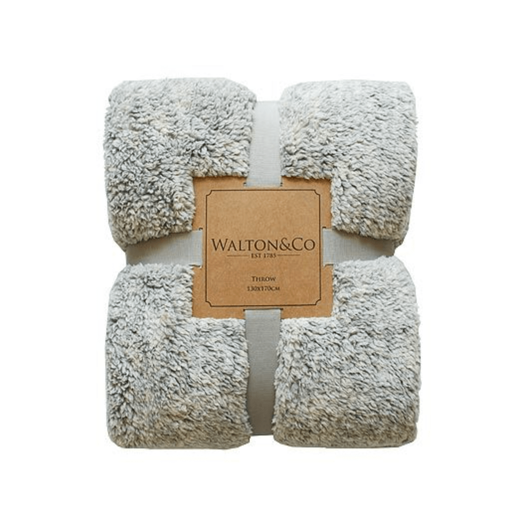 Walton & Co Cosy Cloud Throw in Linen