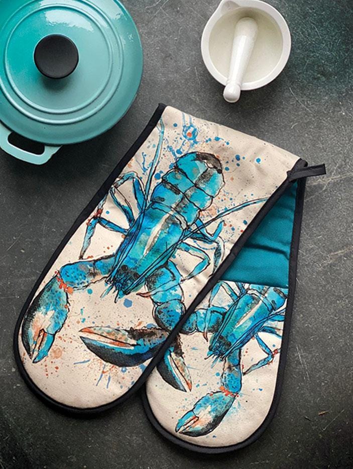 Dollyhotdogs Oven Gloves Blue Lobster Design