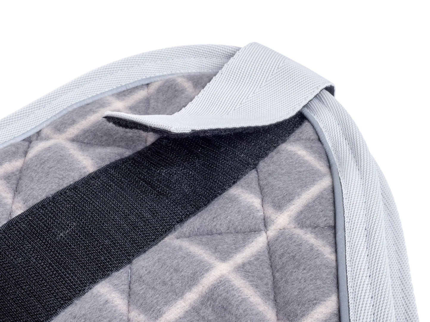 petface Grey Check Quilted Dog Coat Velcro Fastener