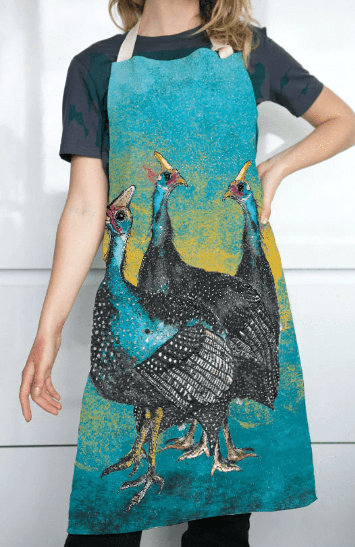 Dollyhotdogs Apron Guinea Fowl Design