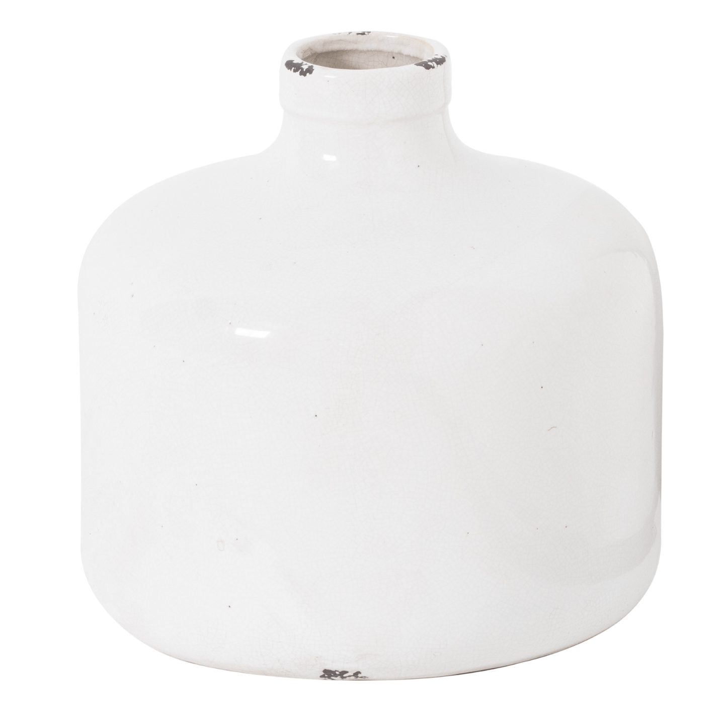 Large white Crackle Glaze Chive Vase