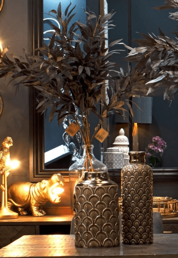 Seville Collection Small Caramel Scalloped Vase
