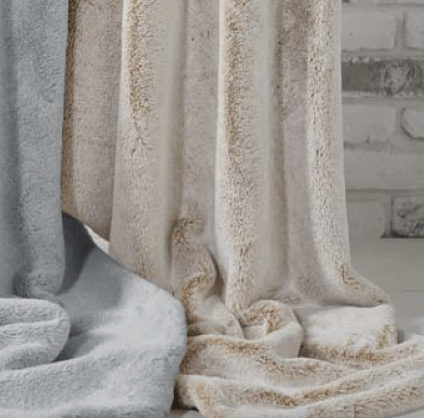 Oh so soft faux fur throw by Waltons of Yorkshire