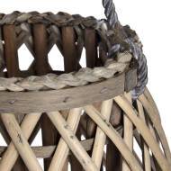 Bulbous Wicker Lantern - C