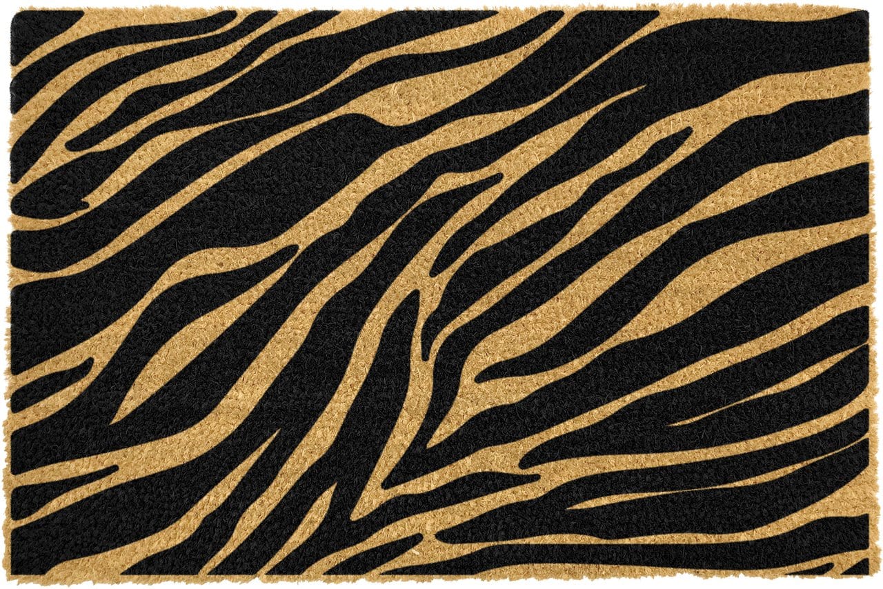Artsy Coir Doormat Zebra Print Design