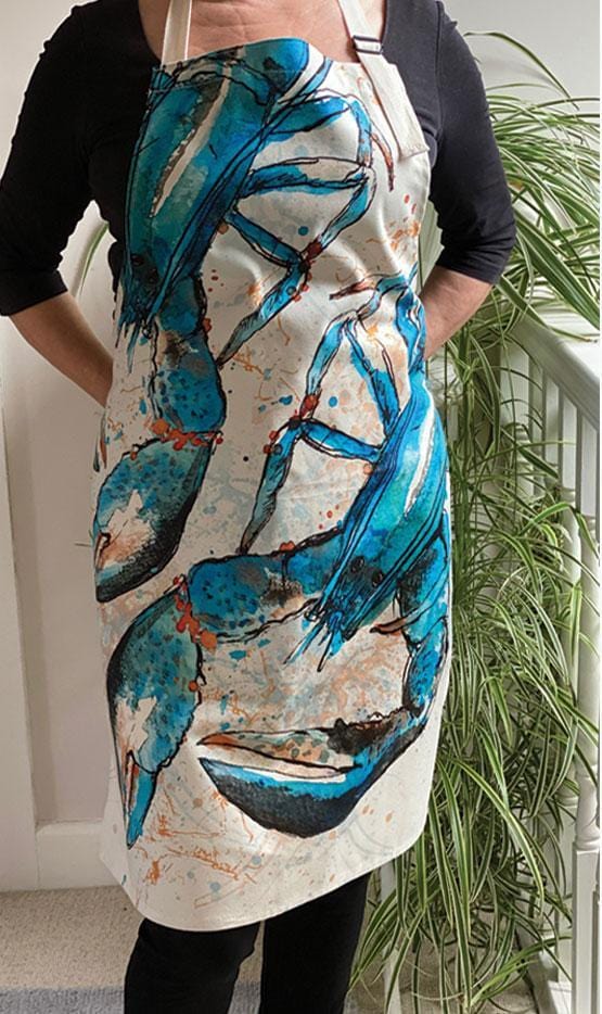 Dollyhotdogs Apron Blue lobster Design