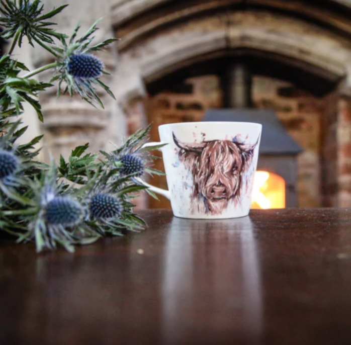 Country Living Inspired Bone China Mugs | Turquoise Living