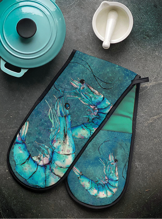 Dollyhotdogs | Prawn Oven Gloves | Turquoise Living