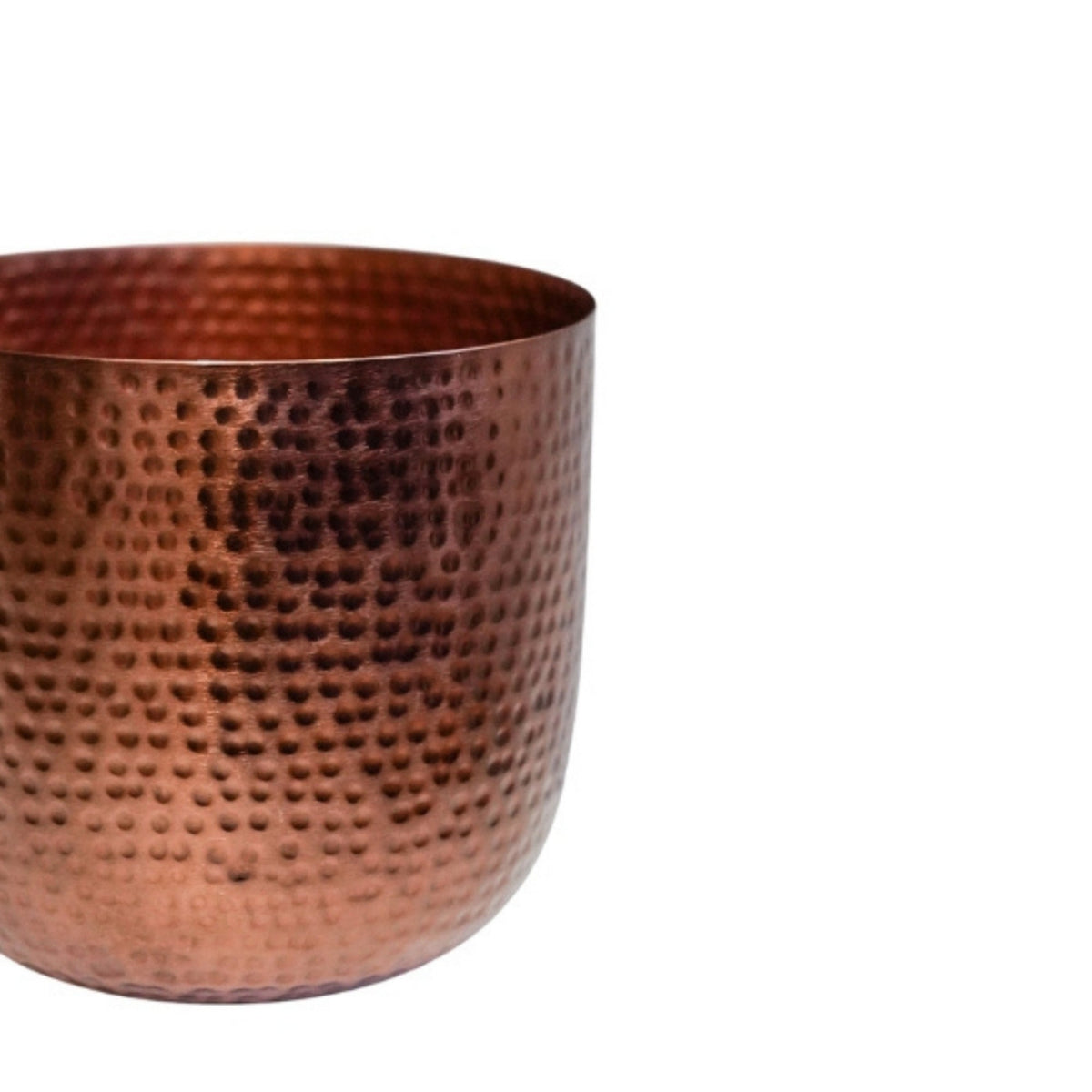 Felix Hammered Metal Planter Set of 3 bronze