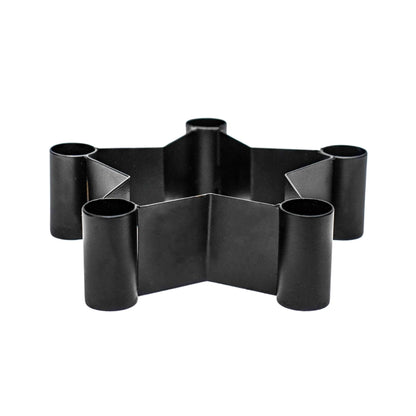 Star Centrepiece Dinner Candle Holder in Black