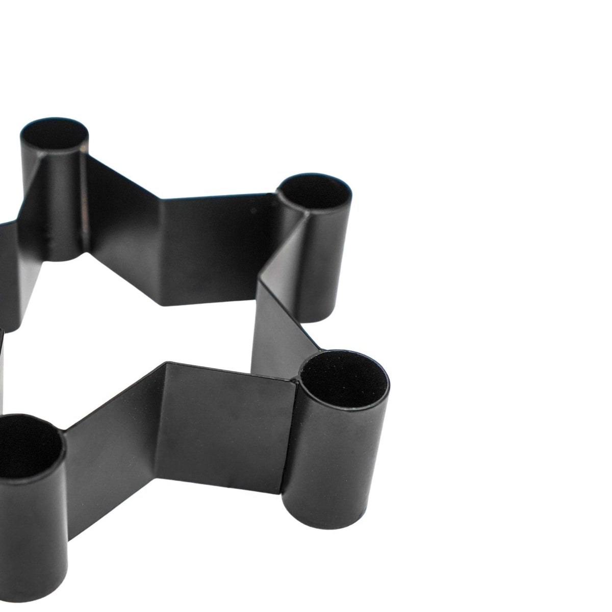 Star Centrepiece Dinner Candle Holder in Black