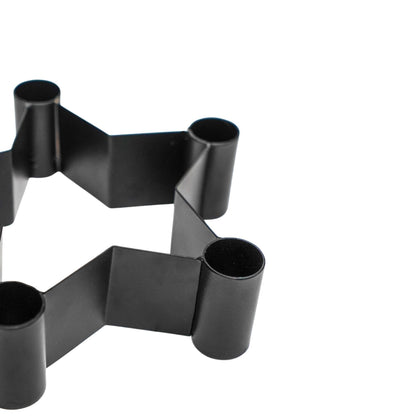 Star Centrepiece Dinner Candle Holder in Black