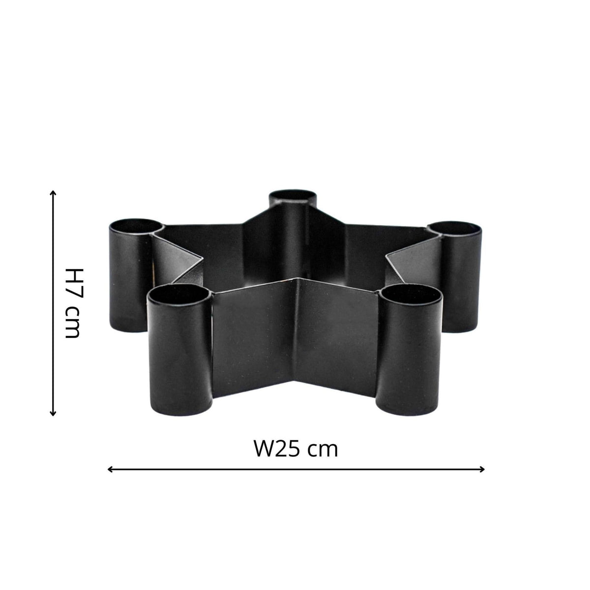 Star Centrepiece Dinner Candle Holder in Black