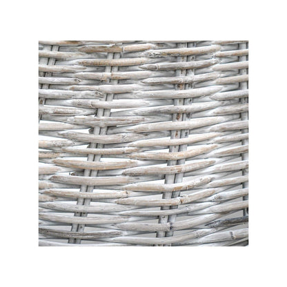 Large Wicker Tree Skirt Round White Sustainable