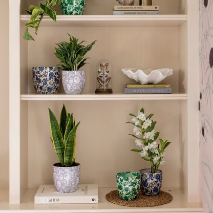 Monza Ceramic Planter by Ivyline vintage blue