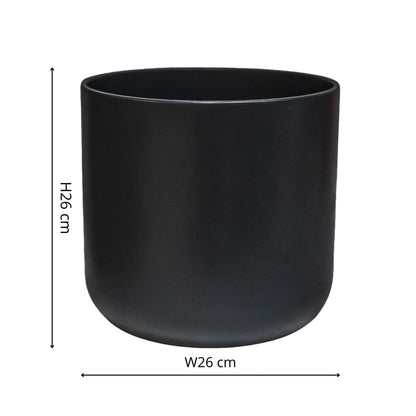 Ivyline Lisbon Planter carbon-black dimensions