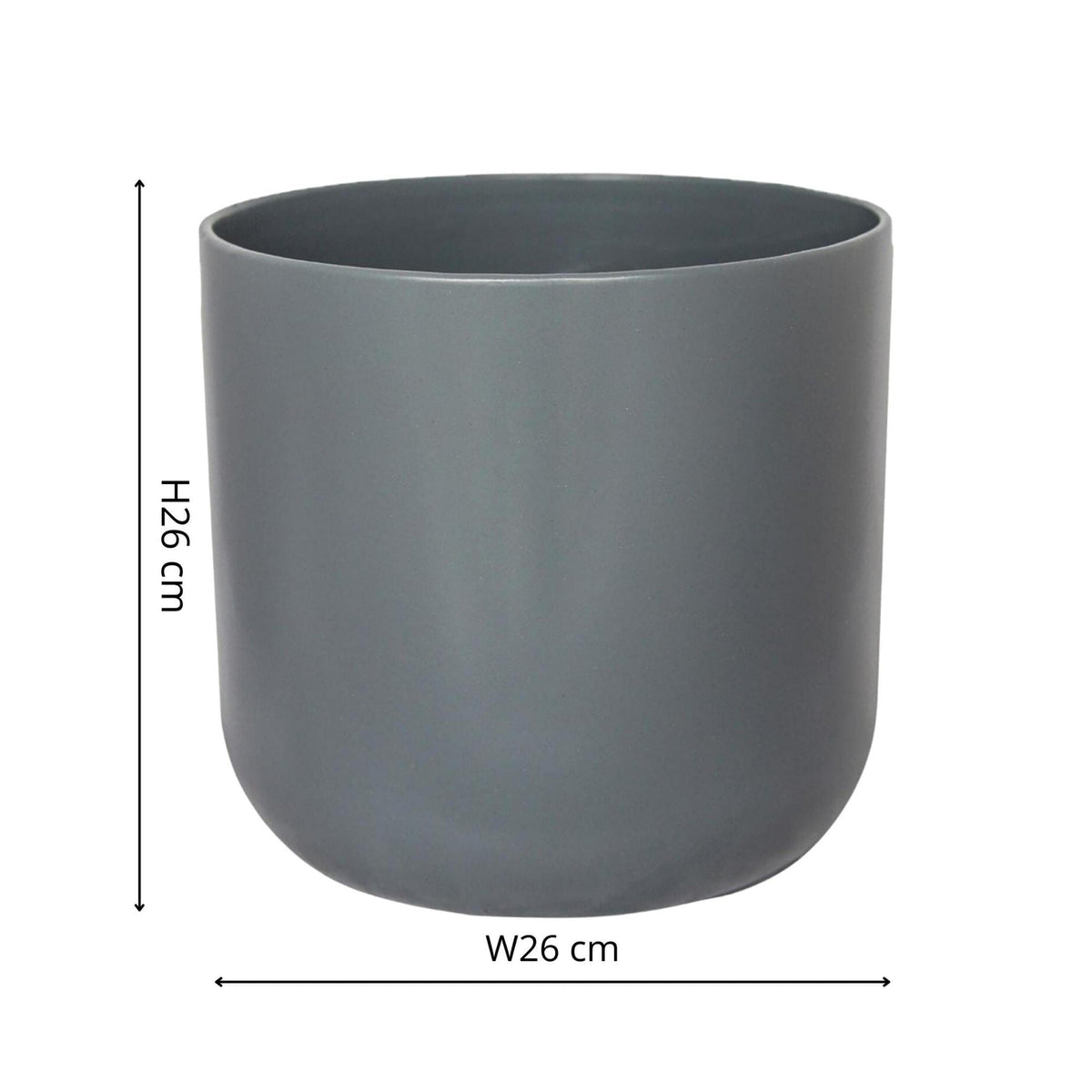 Ivyline Lisbon Planter charcoal dimensions