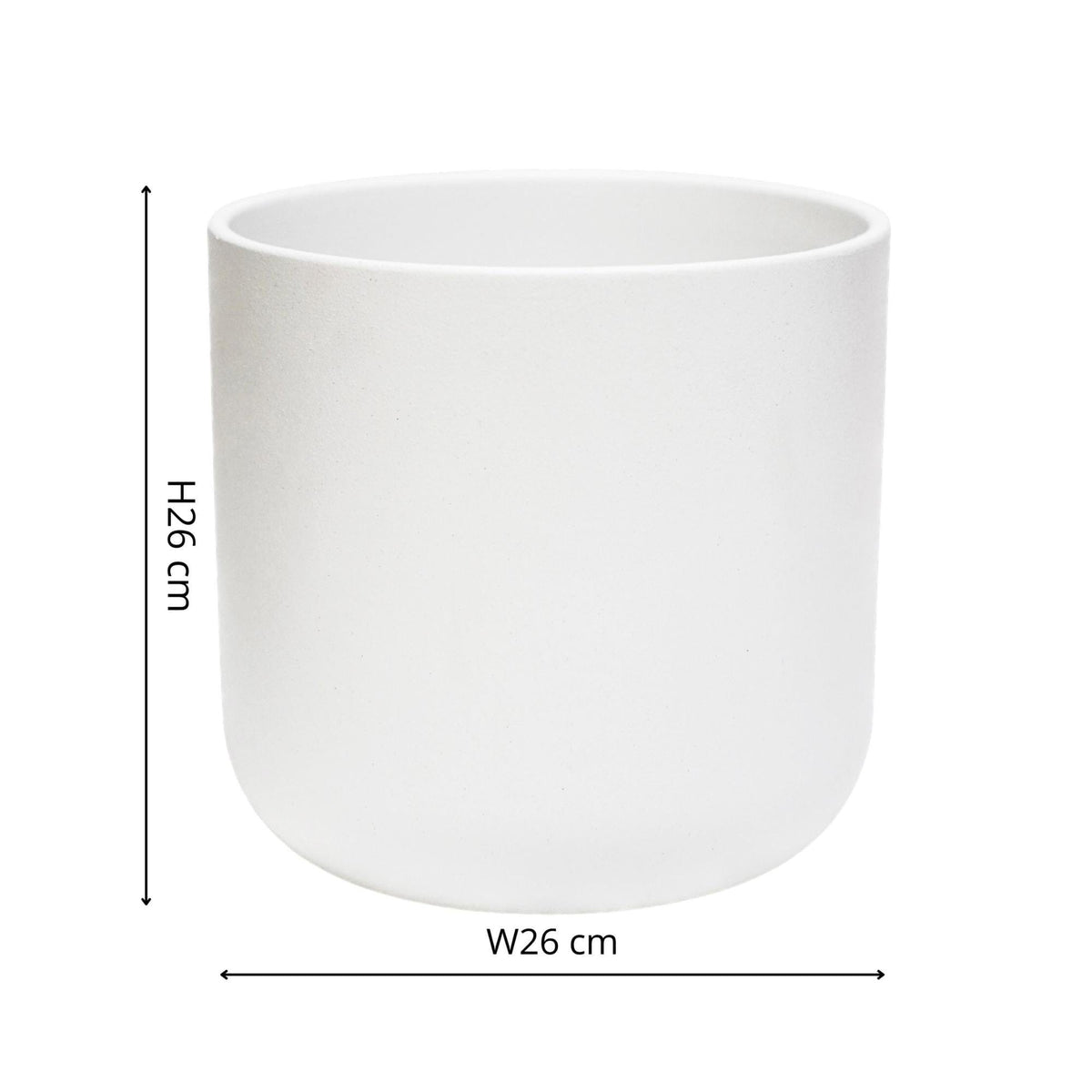 Ivyline Lisbon Planter white dimensions