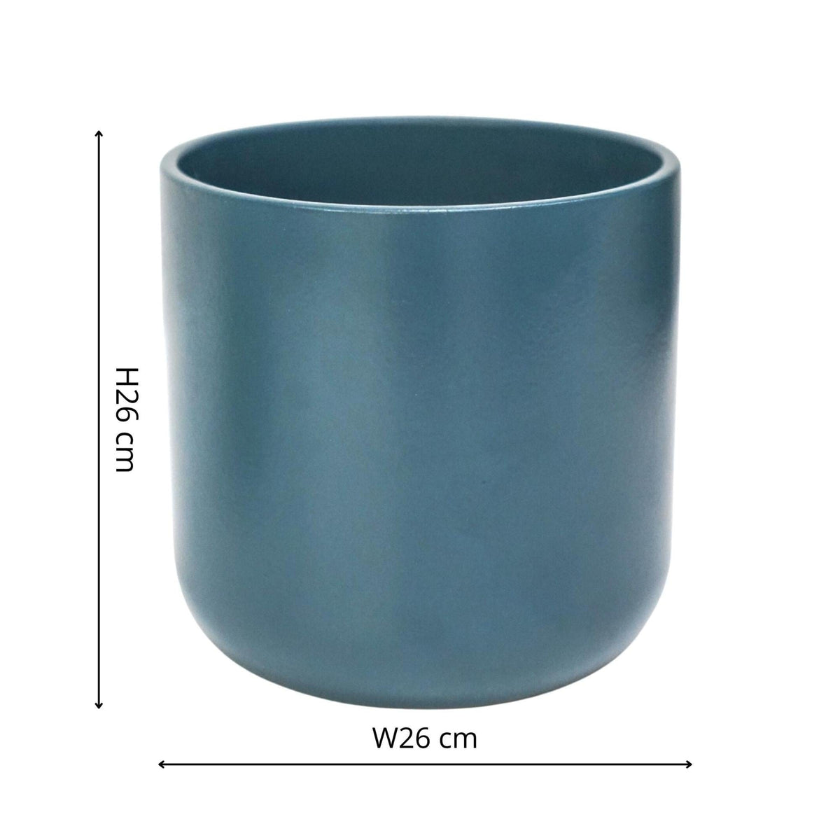 Ivyline Lisbon Planter teal dimensions