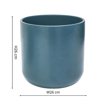 Ivyline Lisbon Planter teal dimensions