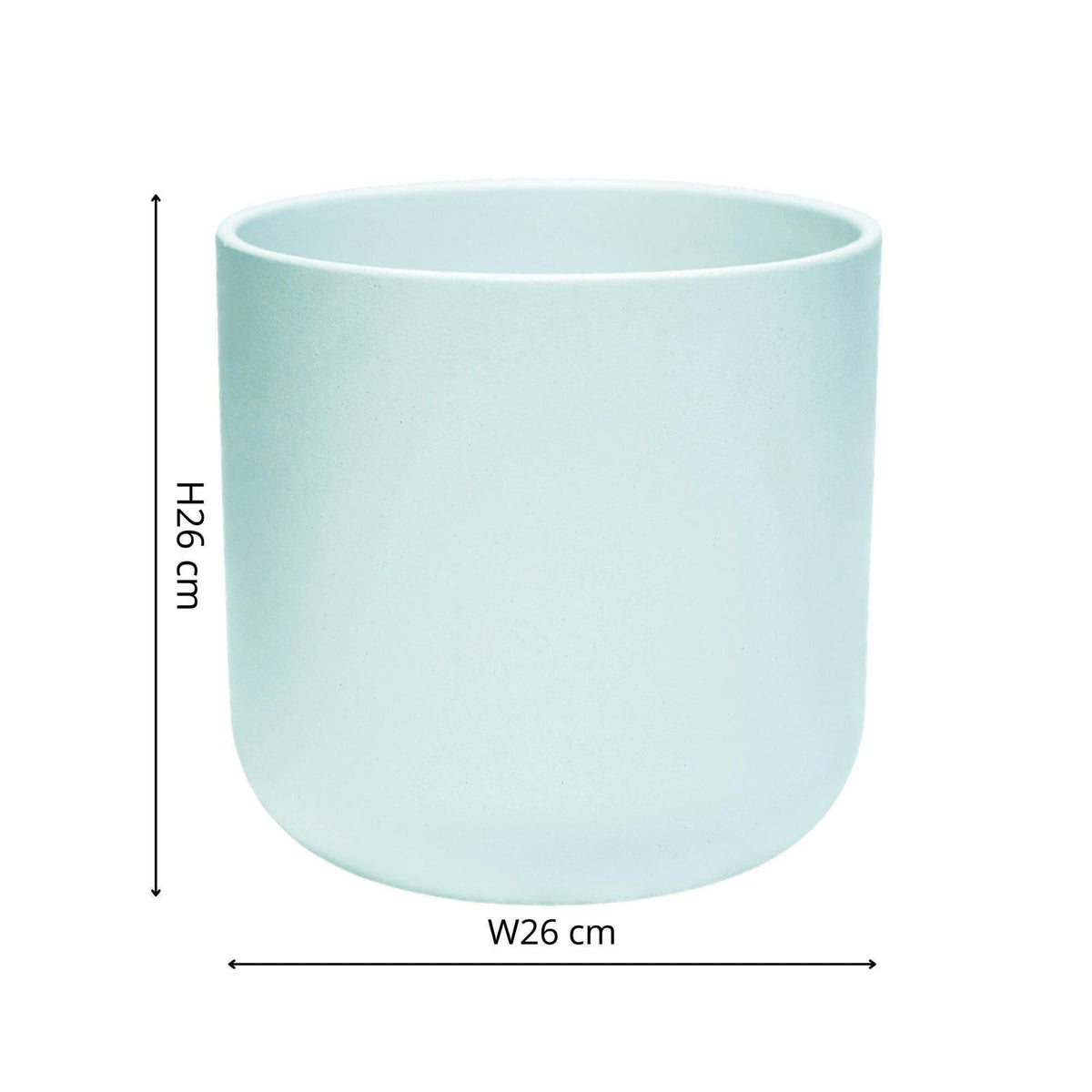 Ivyline Lisbon Planter mint green dimensions