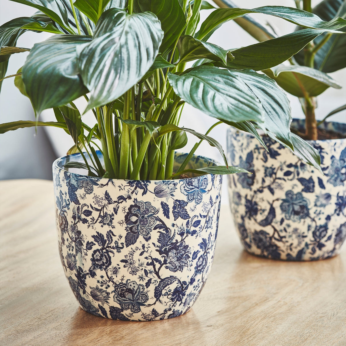 Monza Ceramic Planter by Ivyline vintage blue