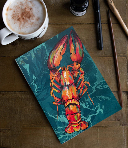 A5 paperback notebook Red Lobster Design by Dollyhotdogs