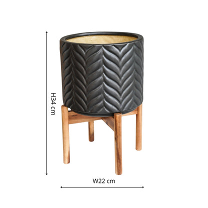 Aspen Chevron Planter by Ivyline Mercury Measurements