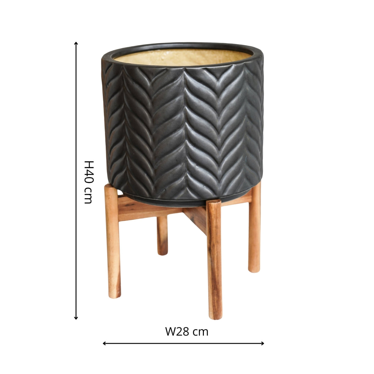 Aspen Chevron Planter by Ivyline Mercury Measurements