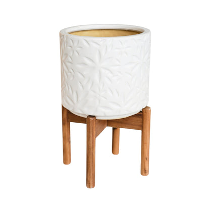 Aspen Chevron Planter by Ivyline white