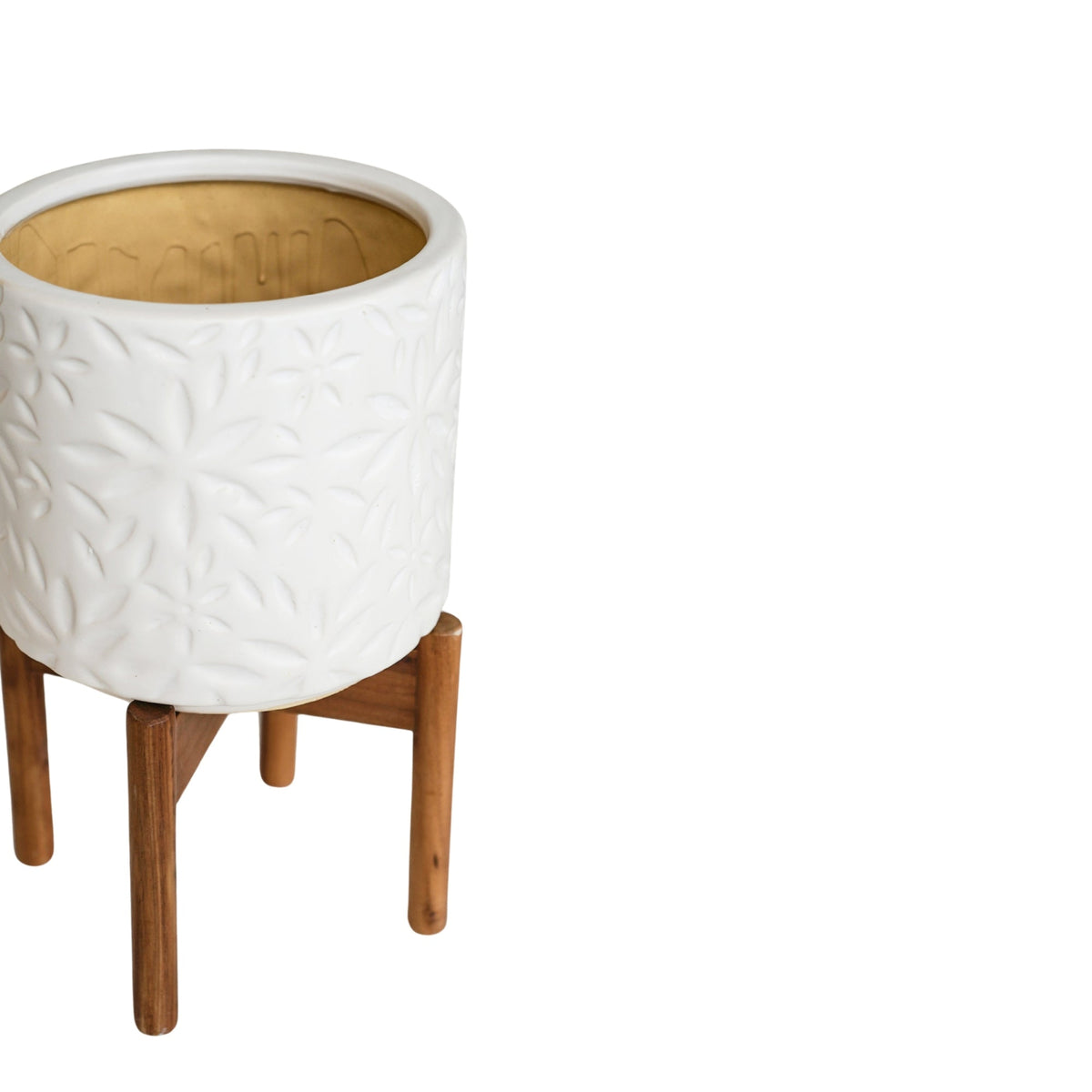 Aspen Chevron Planter by Ivyline white