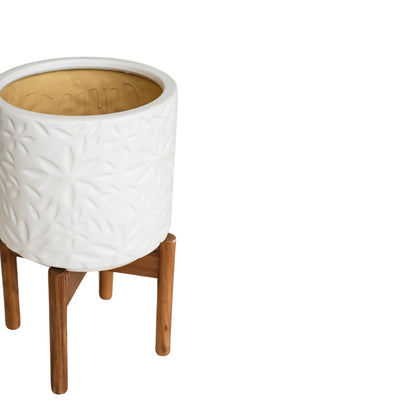 Aspen Chevron Planter by Ivyline white