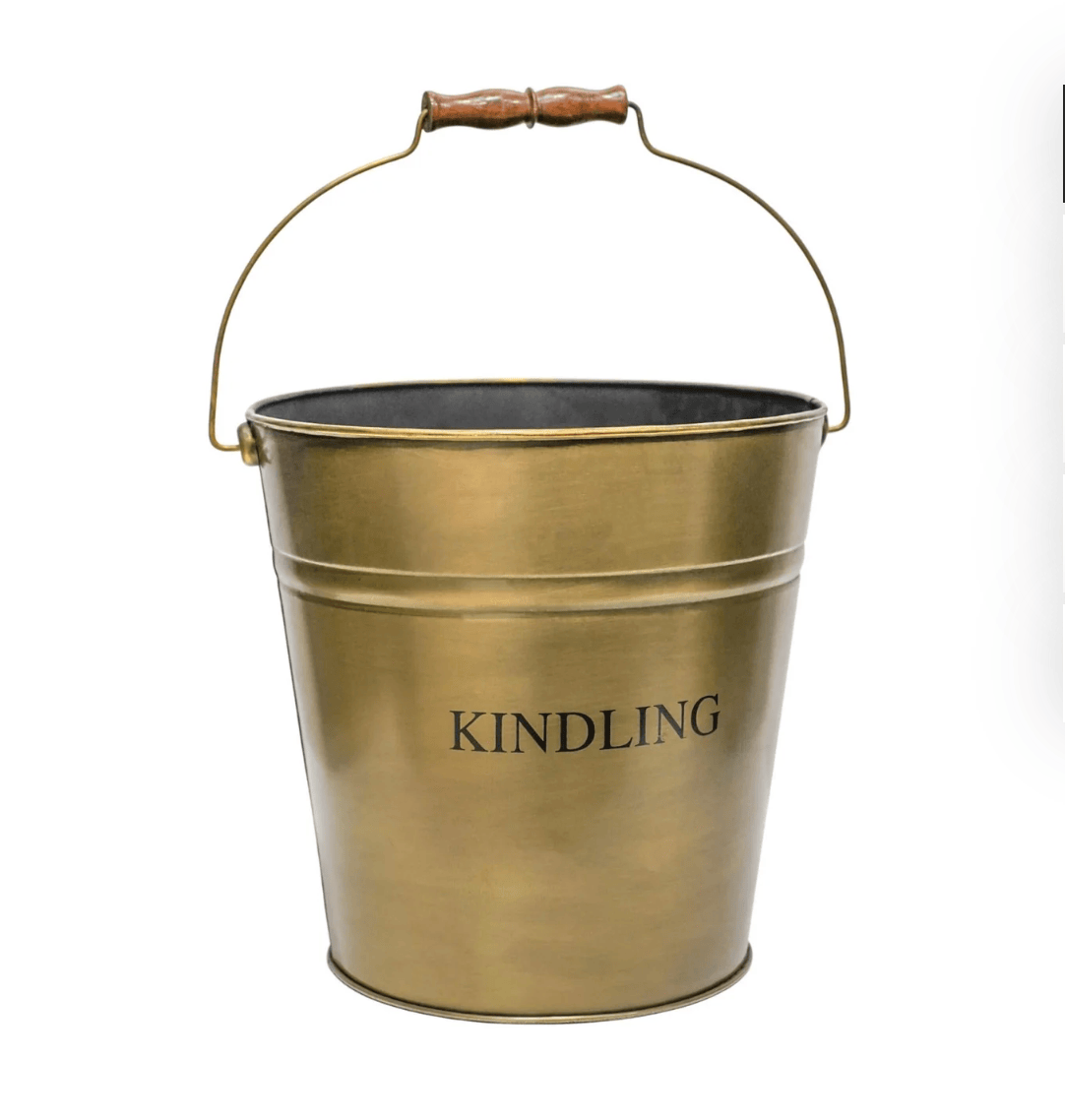 Brass Kindling Bucket by Ivyline