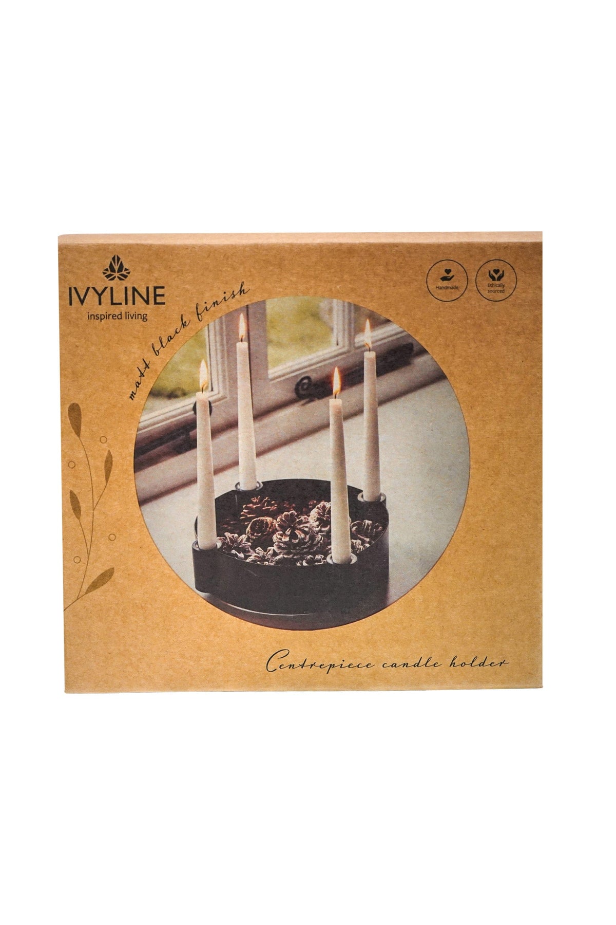 Centrepiece Candle Holder in Black