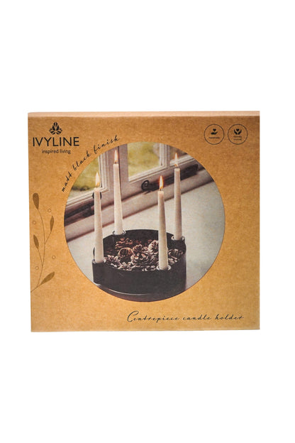 Centrepiece Candle Holder in Black